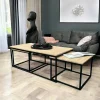 COLOGNE Tables Basses Gigognes|Table basse gigogne en bois de chêne blanc (lot de 3)