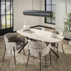 YOGY Tables Basses Design|Tables Basses Gigognes|Table basse gigogne en bois de teck forme organique carrée (lot de 2)