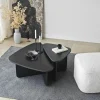 MARFA Tables Basses Gigognes|Table basse gigogne noire, triangle organique (x2)