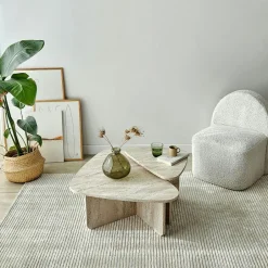 MARFA Tables Basses Gigognes|Table basse gigogne noire, triangle organique (x2)