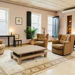 Helena Tables Basses Carrées|Table basse hévéa 120cm