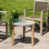 HERCULE Tables Basses De Jardin|Table basse jardin acacia béton forme ronde PM