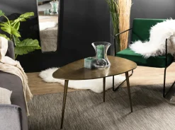 ZALA Tables Basses Design|Table basse moderne forme goutte dorée