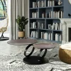 LOMBARDIE Tables D'Appoint Rondes|Sellettes Rondes|Table basse pivotante en céramique bronze