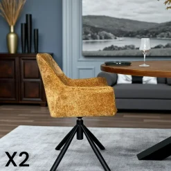 LOMBARDIE Tables D'Appoint Rondes|Sellettes Rondes|Table basse pivotante en céramique bronze