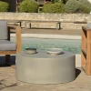 HERCULE Tables Basses De Jardin|Table basse ronde 79 cm en béton gris brut