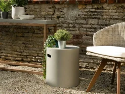 HERCULE Tables Basses De Jardin|Table basse ronde 79 cm en béton gris brut