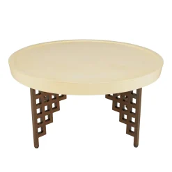 BRASILIA Tables Basses Rondes|Table basse ronde béton et métal pied grillage