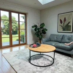 PALERME Tables Basses Rondes|Table basse ronde diamètre 90 cm en chêne blanc