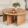 MARFA Tables Basses Rondes|Tables Basses Gigognes|Table basse ronde effet bois de pin – design puzzle