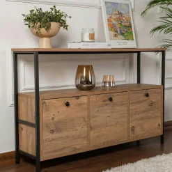 MARFA Tables Basses Rondes|Tables Basses Gigognes|Table basse ronde effet bois de chêne - design puzzle