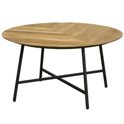 MANADO Tables Basses Rondes|Table basse ronde en bois de teck recyclé