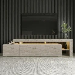 MARFA Tables Basses Rondes|Table basse ronde minimaliste - effet travertin