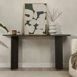 MARFA Tables Basses Rondes|Table basse ronde minimaliste - effet bois de noyer