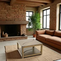 Tradition Tables Basses Carrées|Table basse vague carrée 70 cm