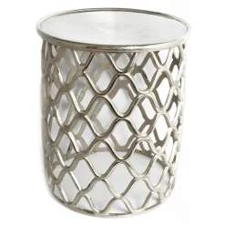 Bouts De Canapé Industriels|Bouts De Canapé En Métal|Table bout de canapé rond ajouré