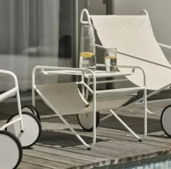 Oslo Tables D'Appoint De Jardin|Meubles En Aluminium Brafab|Table d'appoint de jardin en aluminium blanc