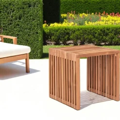 MENDOZA Tables D'Appoint De Jardin|Table d'appoint de jardin en teck ajouré