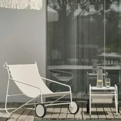 Oslo Tables D'Appoint De Jardin|Meubles En Aluminium Brafab|Table d'appoint de jardin en aluminium vert argile