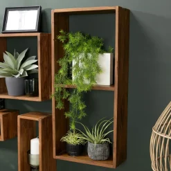 Swing Bouts De Canapé En Bois|Table d'appoint ronde 38 cm fibre de coco et bois recyclé