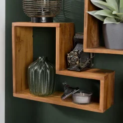 Swing Bouts De Canapé En Bois|Table d'appoint ronde 38 cm fibre de coco et bois recyclé