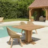 MANY Tables De Jardin|Table de jardin carrée teck recyclé naturel 110x110