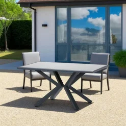 LOS Tables De Jardin|Table de jardin design en aluminium 155 cm