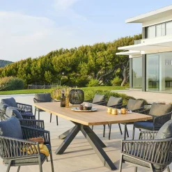 IBIZA Tables De Jardin|Table de jardin en bois d'acacia et aluminium 260 cm