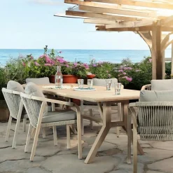 IBIZA Univers Déco·Maison De Campagne|Tables De Jardin|Table de jardin en bois d'acacia 220 cm