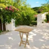 SUMMER Tables De Jardin|Table de jardin en Teck brut carrée 60cm
