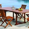 MACAO Tables De Jardin|Table de jardin en teck huilé rectangle extensible 180/240x100x75
