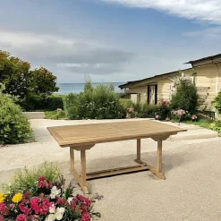 SUMMER Tables De Jardin|Table de jardin en Teck rectangle extensible 180/240cm