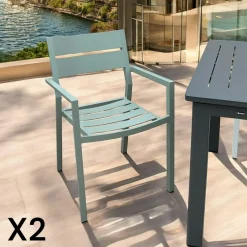 Oslo Tables De Jardin|Meubles En Aluminium Brafab|Table de jardin extensible en aluminium gris sable 194/314 cm