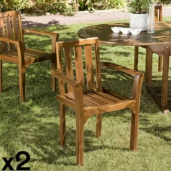 MACAO Tables De Jardin|Table de jardin pliante papillon en teck 120 cm