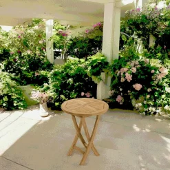 SUMMER Tables De Jardin|Table de jardin pliante ronde teck 60X60