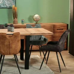 FERSCOTT 2 Tables À Manger Rectangulaires|Tables À Manger En Chêne|Table de repas en chêne huilé 180 cm