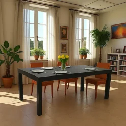 Olga Tables À Manger En Bois|Tables À Manger Rectangulaires|Table de repas Hévéa 225x100X75cm