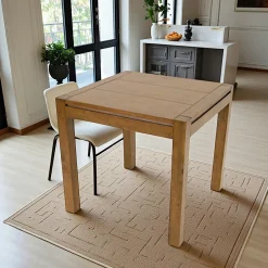 Olga Tables À Manger Carrées|Tables À Manger En Bois|Table de repas Hévéa 80x80x76cm