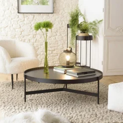 CORUMBA Univers Déco·Design Contemporain|Tables À Manger Industrielles|Table de repas ovale en bois noir 240 cm