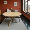 Baltic Tables À Manger Scandinaves|Tables À Manger Rondes|Table de Repas ronde Hévéa avec pieds en croix D120xH76cm