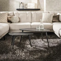 RALF Tables Basses Gigognes|Table de salon organique avec plateau forme poire (lot de 2)