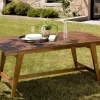 MACAO Tables De Jardin|Table d'extérieur en teck plateau extensible 180/240 cm