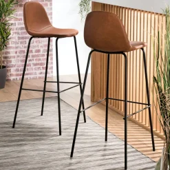 MARFA Meubles De Salle À Manger·Meubles Bar|Table haute blanche cuisine avec plateau effet bois