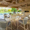 IBIZA Tables Hautes De Jardin|Table haute jardin en bois d'acacia 210 cm