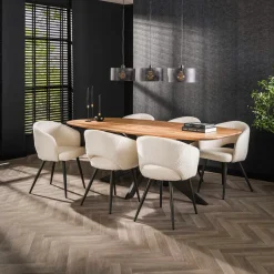 MASSA Univers Déco·Scandinave Hygge|Tables À Manger Rectangulaires|Table marbre et bois 200 cm