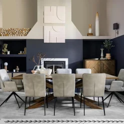 MANHATTAN Tables À Manger Rectangulaires|Tables À Manger En Chêne|Table mikado en chêne 220 cm