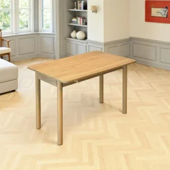 ORINA Tables À Manger Rectangulaires|Tables À Manger En Bois|Table pliante cuisine plateau effet bois 50-70 cm