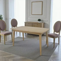 Sixties Tables À Manger Vintage|Tables À Manger En Bois|Table repas rectangulaire hévéa 140x80cm