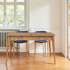 ORINA Tables À Manger Rondes|Tables À Manger En Bois|Table ronde extensible effet pin Ø100-131 cm