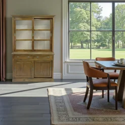 AMSTERDAM Tables À Manger Rondes|Tables À Manger Extensibles|Table ronde extensible en chêne noir avec piètement baguette (2 rallonges incluses) ø120 cm / 160 cm / 200 cm